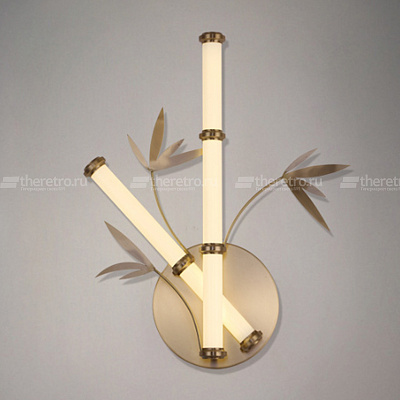 Настенный светильник в японском стиле Бамбук Japanese Style Bamboo Wall Lamp-2 A  фото 1