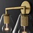 Бра RH Utilitaire Funnel Shade Double Sconce Латунь фото 8