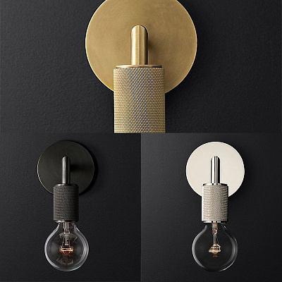 Бра RH Utilitaire Single Sconce Латунь  фото 1