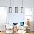 Люстра Gray Glass Pendant Lamp 3 плафона  фото 5